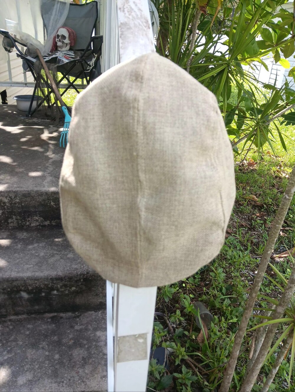 Stetson Beige Linen Golf Cap Sz L/XL Newsboy Style